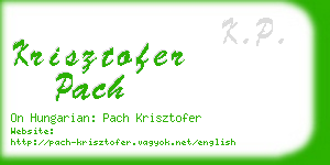 krisztofer pach business card